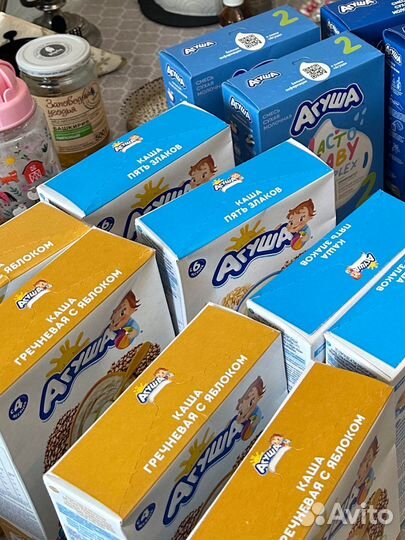 Каши агуша 10шт / 2шт Смесь молочная агуша 2