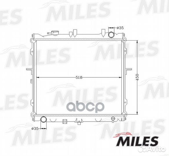 Радиатор KIA sportage 94-98 2.0 MT acrb029 Miles