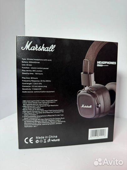 Беспроводные наушники marshall major 4