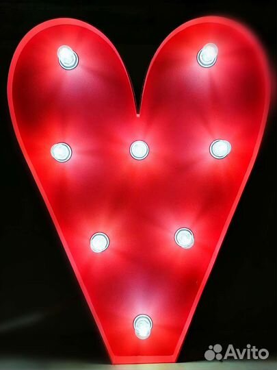 Надписи с лампочками