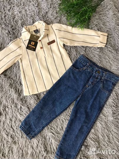 Костюм рубашка джинсы для мальчика
