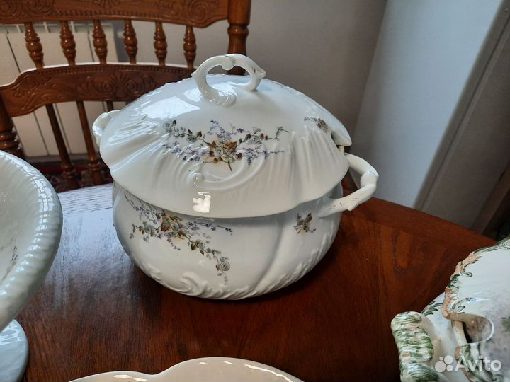 Супница с блюдом Дулево фарфор СССР