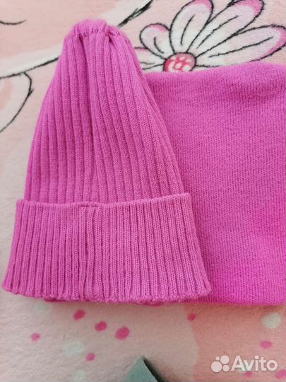 Комплект шапка и снуд для девочки 48-52
