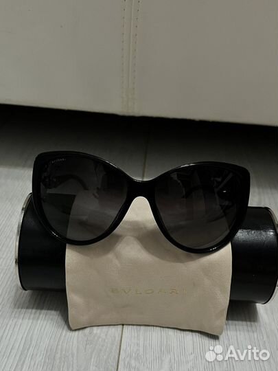 Очки bvlgari оригинал черные женские стразы