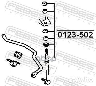 Тяга стабилизатора задняя 0123502 Febest