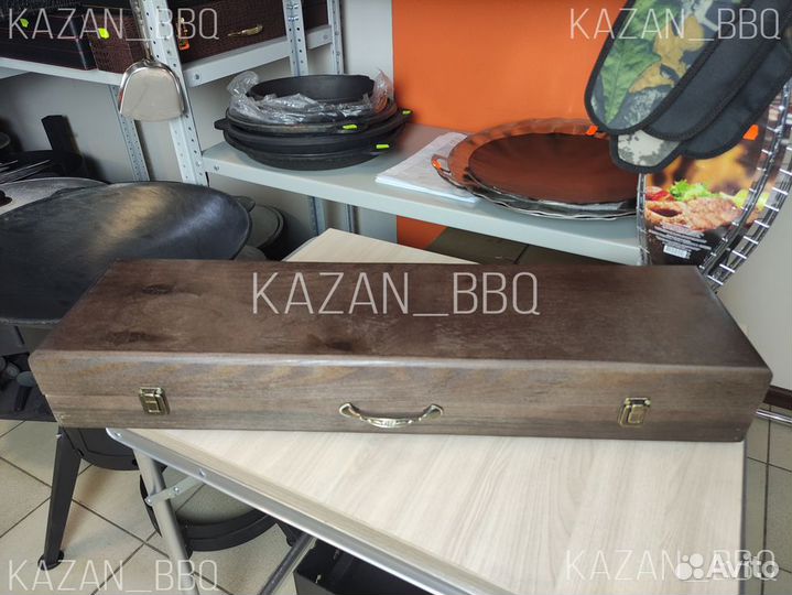 Шампуры в деревянном кейсе