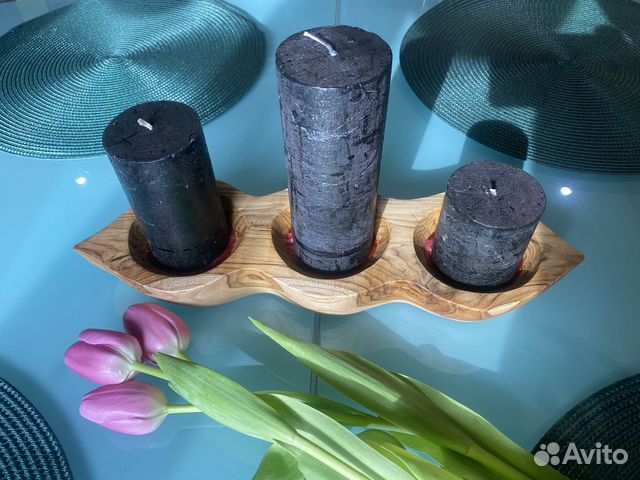 Подсвечник со свечами дизайнерский