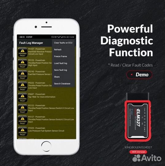 Сканер ELM 327. Pic18F25K80. Android и iPhone