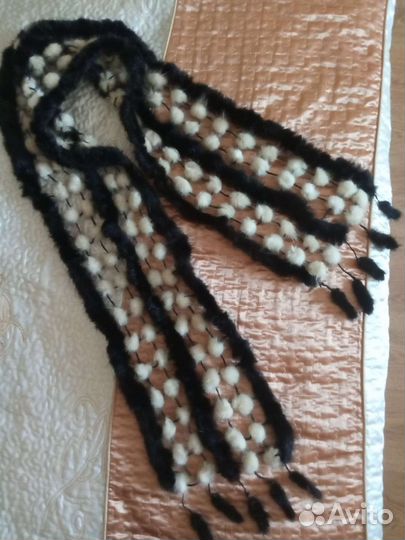 Норковый женский шарф