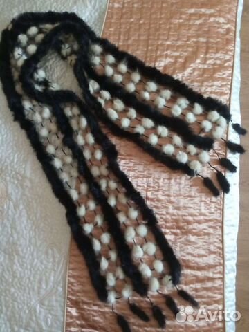 Норковый женский шарф