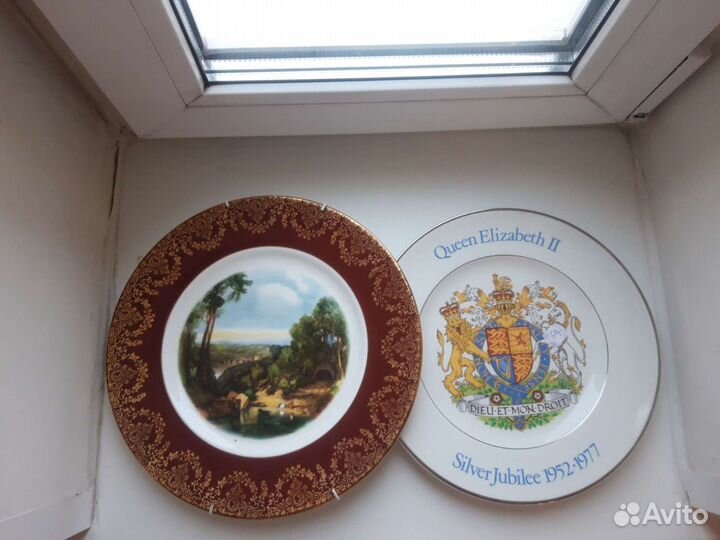 Набор тарелок,вертеп,Англия Винтаж