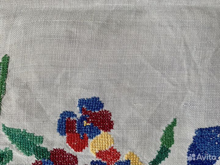 Дорожка/скатерть/рушник с вышивкой СССР ретро