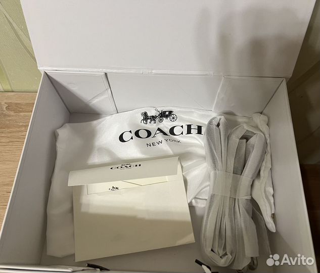 Сумка coach бежевая