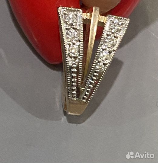 Серьги 585 с бриллиантами