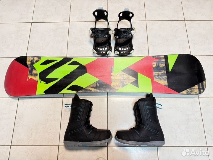 Мужской сноуборд комплект Volkl + Burton - 45