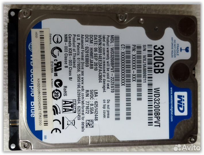 Жесткий диск для ноутбука 2.5 и стац. компьютера