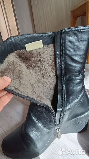 Зимние сапоги из натуральной кожи