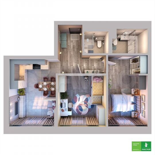 2-к. квартира, 71 м², 5/27 эт.