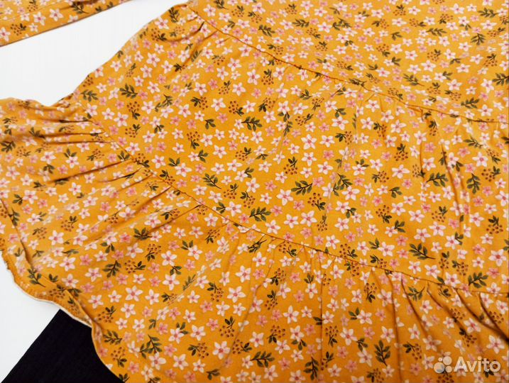 Платье и леггинсы hm 86 92 хлопок