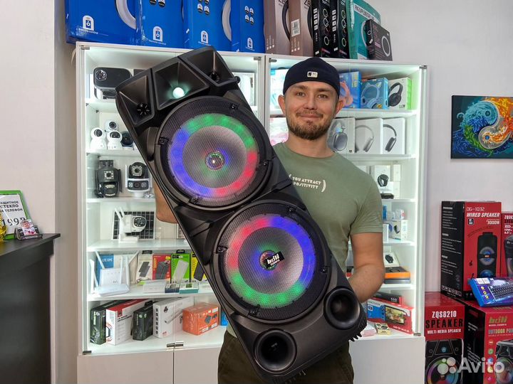 Большая блютуз колонка ZQS-8810 новая