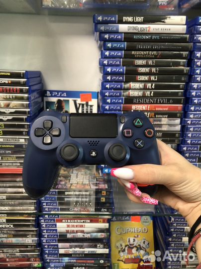 Джойстик ps4 Оригинал Тёмно синий