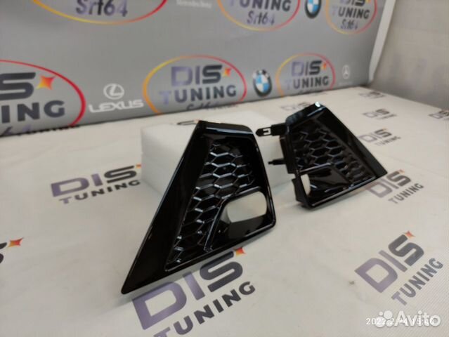 Накладки на туманки Prado 150 стиль Black onyx