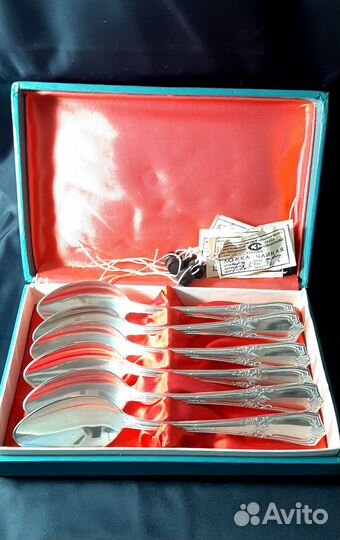 Столовое серебро 875проба.Чайные ложки.Набор 6 шт