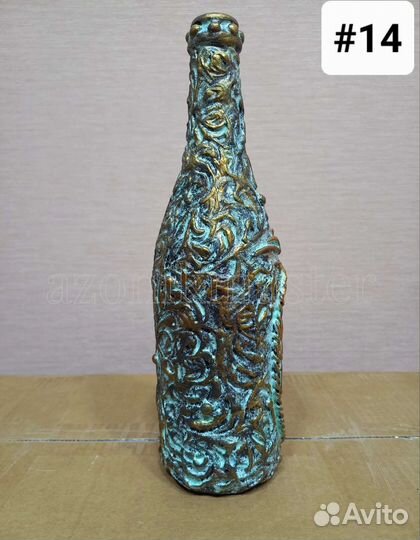 Декор бутылки подарок Лев и меч