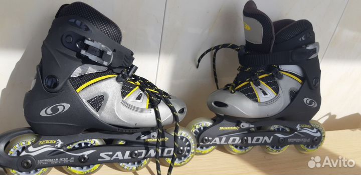 Роликовые коньки salomon junior новые +защит 30-34