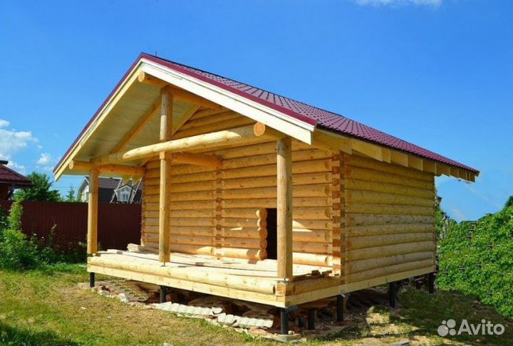 Сборка срубов домов бань