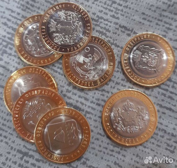 Монеты 10 рублей биметалл