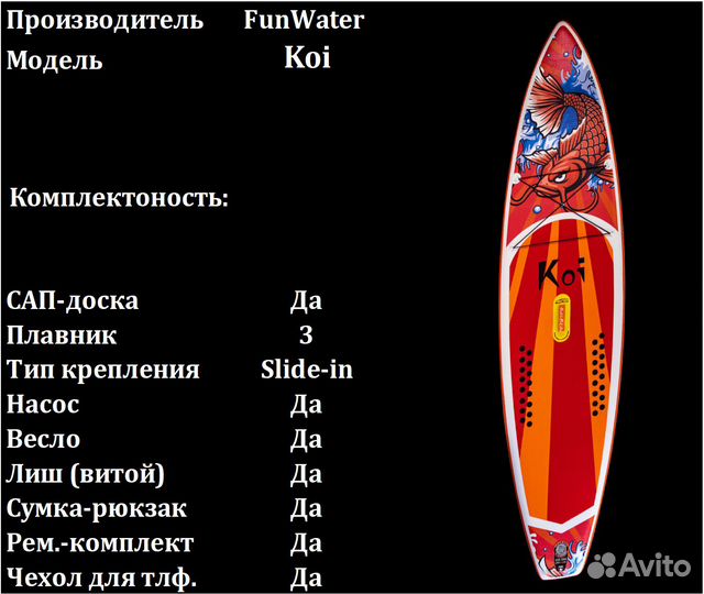 Сапборд. Кои. KOI, FunWater, SUP board, сап. Борд