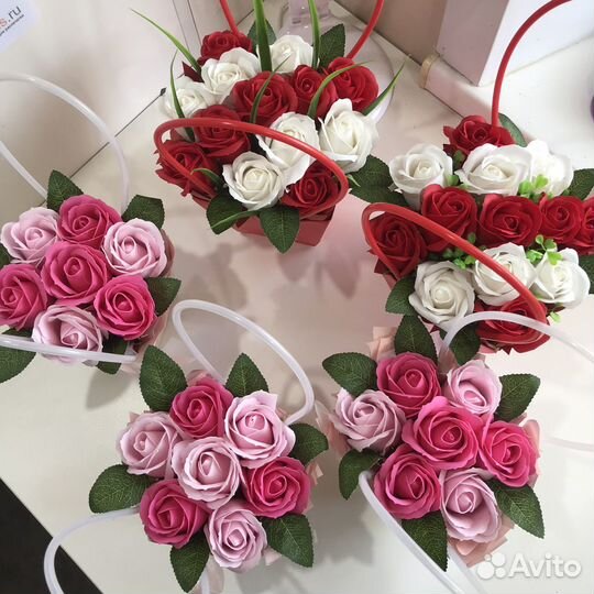 Мыльные розы на день учителя