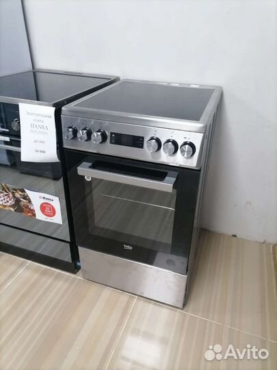 Электрическая плита новая стеклокерамика серая