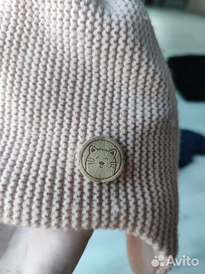 Комплект шапка, шарф 3-6 месяцев