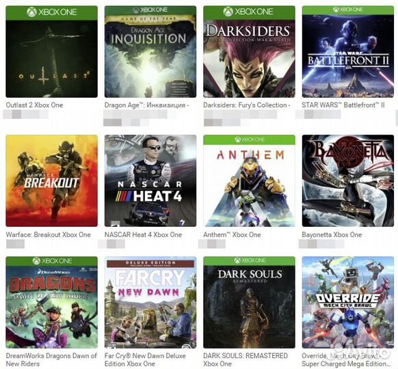 Игры для Xbox One / Series, Более 315