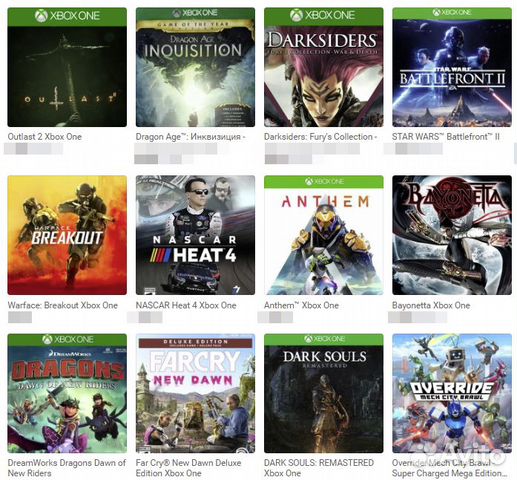 Игры для Xbox One / Series, Более 315