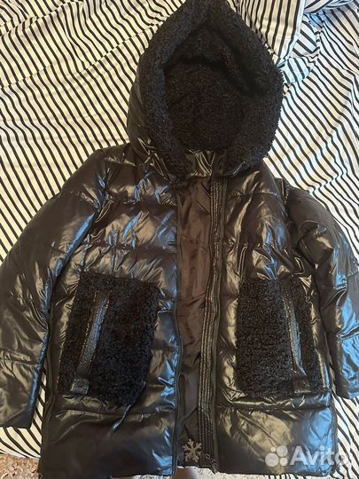 Куртка женская зимняя 46 48 с овчиной отделкой