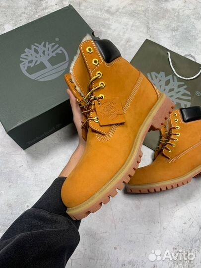 Timberland Classic песочные зимние с мехом