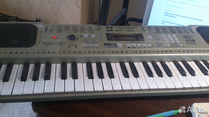 Детский синтезатор с микрофоном