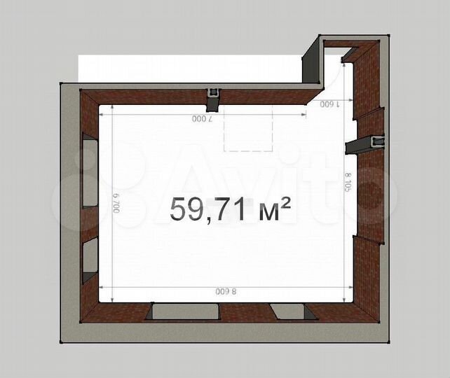 Коммерческое помещение (59,2 м2)