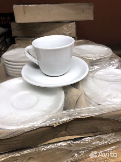 Кофейные фарфоровые чашки и блюдца Польша lubiana