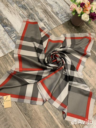 Палантин платок Burberry серый новый