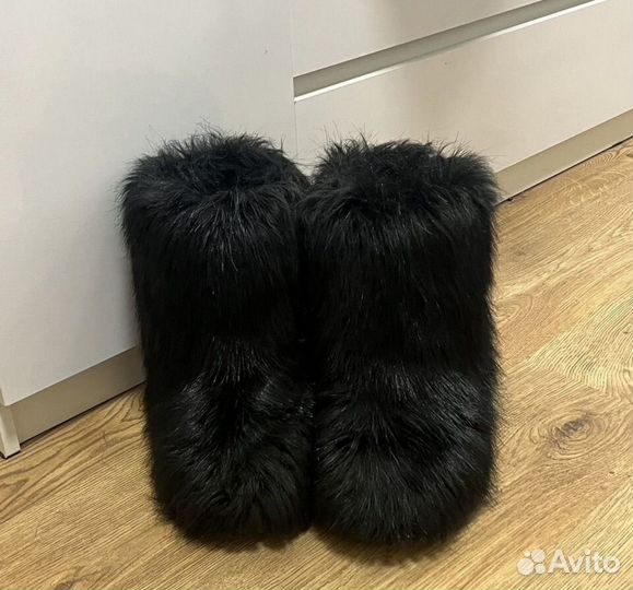 Пушистые луноходы yeti меховые унты угги