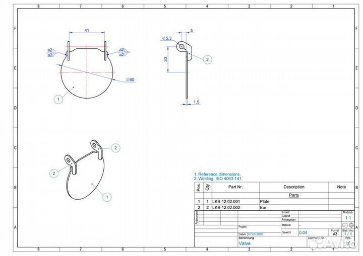 Чертежи по стандартам ISO, DIN на ин. языках