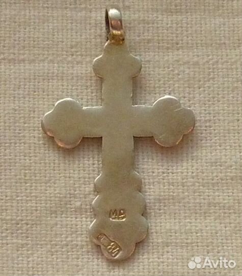 Серебряный нательный крестик 84 пробы