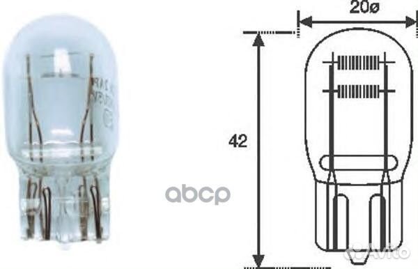 T15 10W 12MM лампа (10W) 12V W2.1x9.5d приборн