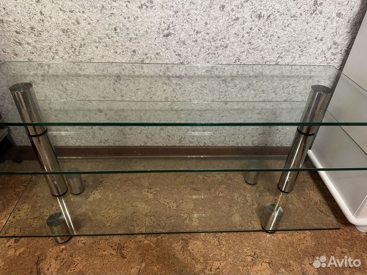 Стеклянная тумба под тв