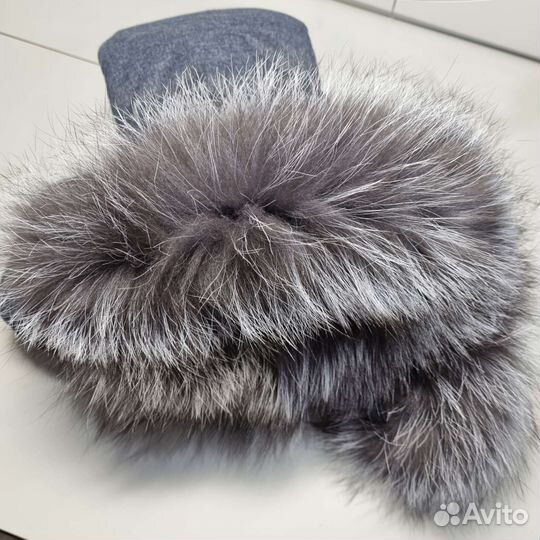 Варежки муфта на коляску или сани с мехом енота