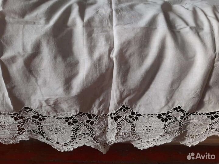 Старинная деревенская узорная накидка на койку